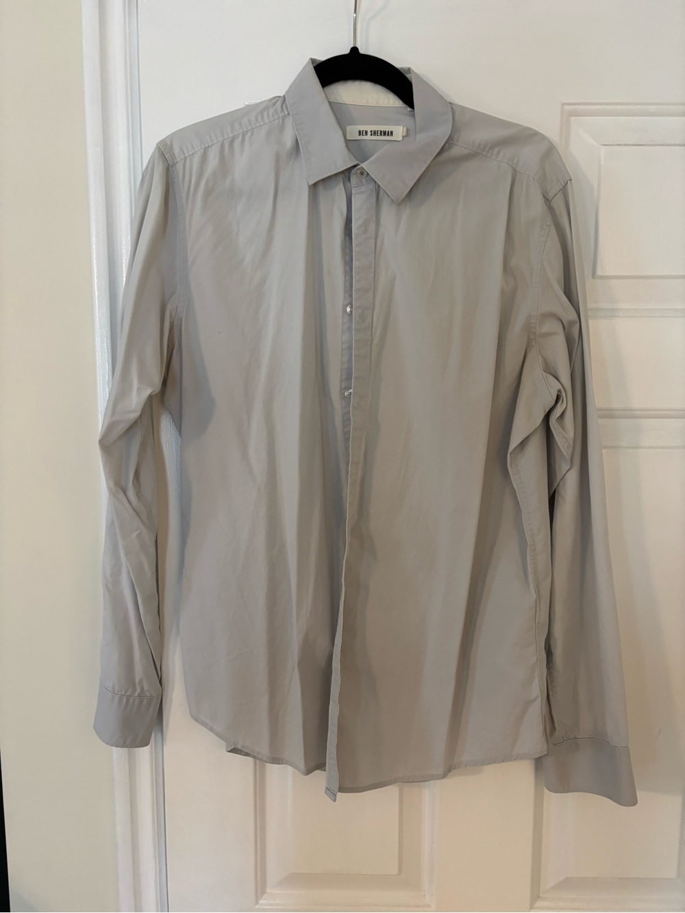 Ben Sherman Light Gray Men's Dress Shirt - Long Sleeve